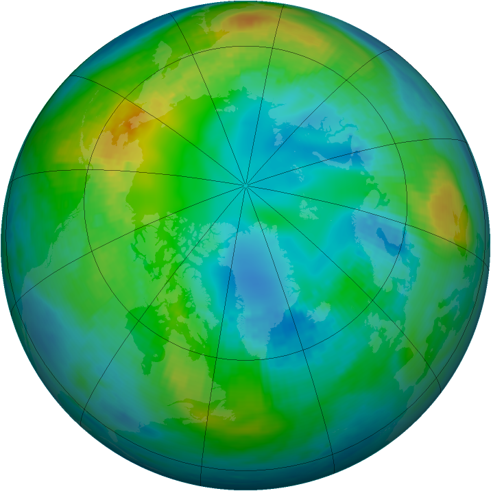 Arctic ozone map for 04 November 1981